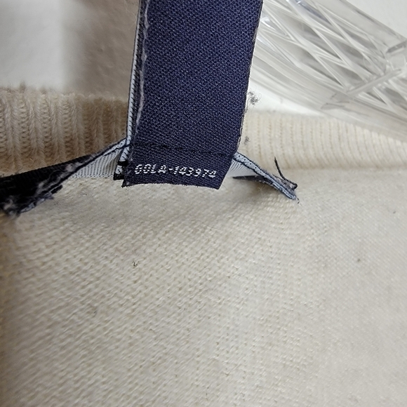 🌶️Gap Sweater Women’s XL Cream-White Embellished Diamond Pattern Long Sleeve - Picture 8 of 15